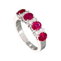 Anillo Crivelli Mujer RUBINO in Oro blanco Rubino 230-338-248 RB